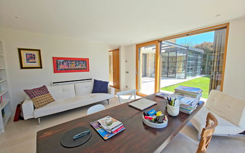 Villa Elena: Flooring, Interior Design, Floor, Furniture, Wood, Ceiling, Room, Couch, Living Room, Wood Flooring