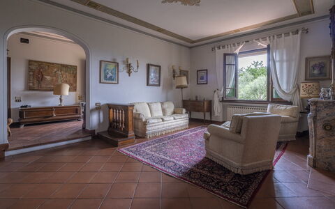 Villa Golly: Interior Design, Flooring, Furniture, Floor, Ceiling, Room, Lighting, Picture Frame, Home, Living Room