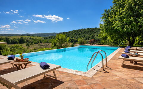 Villa Santa Barbara, Pool and Relax, Siena Country: Swimming Pool, Blue, Resort, Summer, Outdoor Furniture, Thermae, Eco Hotel, Sunlounger, Hacienda, Leisure