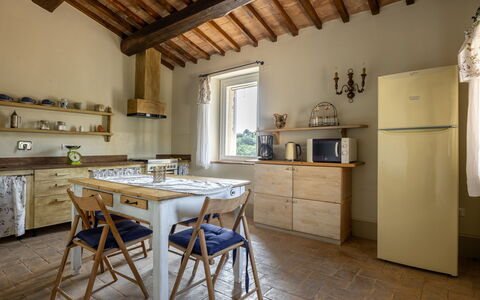 Il Casale al Colle: Furniture, Interior Design, Flooring, Wood, Ceiling, Floor, Home, Kitchen, Room, Cabinetry