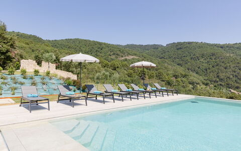 Villa Maddalena alla Guglielmesca: Mountainous Landforms, Mountain, Hill, Swimming Pool, Hill Station, Mountain Range, Resort, Eco Hotel, Outdoor Furniture, Ridge