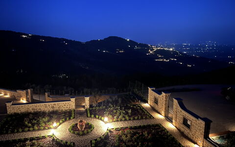 Villa Maddalena alla Guglielmesca: Night, Landscape, Midnight, Security Lighting, Landscape Lighting, Dusk, Evening, Walkway