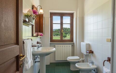 Podere Calcheto 14: Interior Design, Flooring, Room, Floor, Ceiling, Plumbing Fixture, Tap, Plumbing, Picture Frame, Houseplant