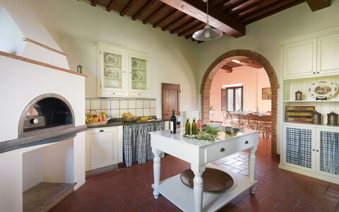 Villa Ginestraio 14: Furniture, Interior Design, Wall, Flooring, Kitchen, Floor, Ceiling, Lighting, Table, Home