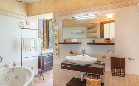 La Casa Dell'Artista 6: Bathroom, Interior Design, Bathroom Sink, Plumbing Fixture, Sink, Flooring, Tap, Mirror, Floor, Countertop