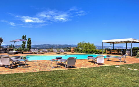 Casal del Salice 10: Blue, Swimming Pool, Resort, Eco Hotel, Shade, Estate, Hotel, Hacienda, Sunlounger, Landscaping