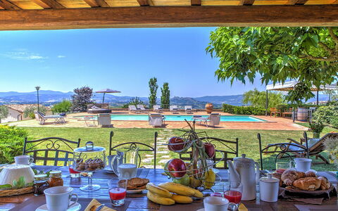 Casal del Salice 10: Sky, Swimming Pool, Resort, Eco Hotel, Mountain Range, Outdoor Furniture, Farmhouse, Estate, Hacienda, Sunlounger