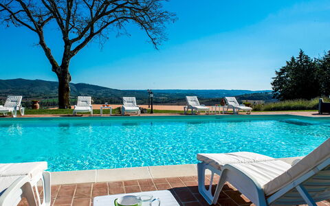 La Torre dei Fagiani 8+2: Blue, Swimming Pool, Resort, Eco Hotel, Outdoor Furniture, Landscaping, Sunlounger, Hacienda, Farmhouse, Plantation