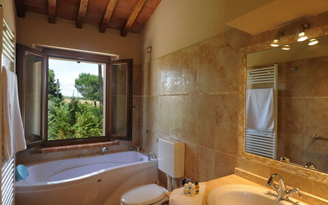 La Torre dei Fagiani 8+2: Wall, Flooring, Interior Design, Plumbing Fixture, Floor, Lighting, Furniture, Home, Bathroom, Tap