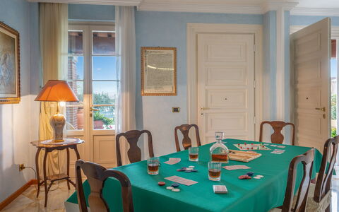 Villa Gabri 8: Furniture, Interior Design, Wall, Flooring, Wood, Table, Chair, Floor, Room, Dining Room