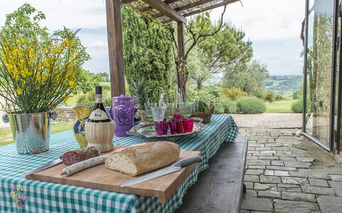Casabianca 12: Furniture, Tableware, Table, Tablecloth, Food, Outdoor Furniture, Chair, Fruit, Drinkware, Outdoor Table