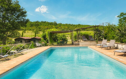 Podere Pomasciano 10: Swimming Pool, Leisure, Resort, Eco Hotel, Garden, Outdoor Furniture, Backyard, Landscaping, Flowerpot, Water Feature