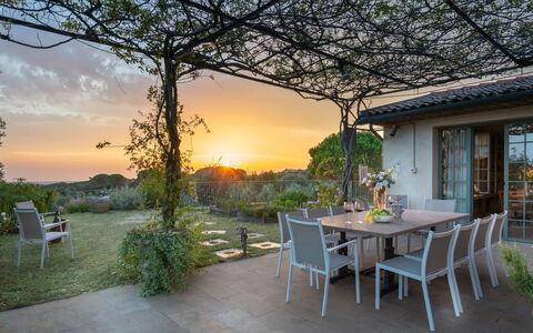 Casa del Vento 10: Furniture, Outdoor Furniture, Chair, Table, Outdoor Table, Kitchen & Dining Room Table, Garden, Land Lot, Shade, Backyard
