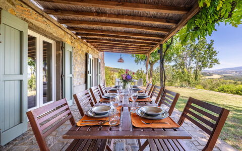 Cinque Cipressi 8: Furniture, Wood, Chair, Table, Kitchen & Dining Room Table, Outdoor Furniture, Outdoor Table, Hardwood, Dining Room, Wood Stain