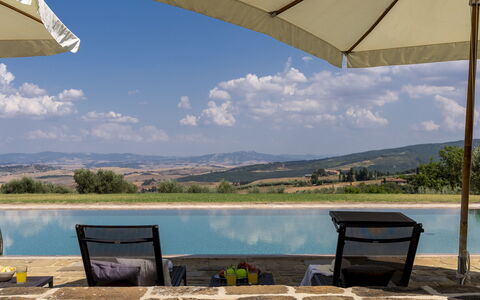 Villa Panorama 14: Sky, Outdoor Furniture, Swimming Pool, Sunlounger, Chair, Shade, Eco Hotel, Umbrella, Resort