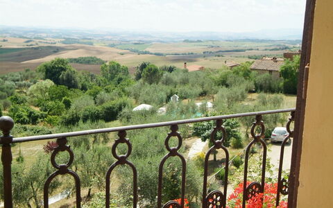 Villa Angelini 14+7: Balcony, Flowerpot, Houseplant, Outdoor Furniture, Chair, Fence, Backyard