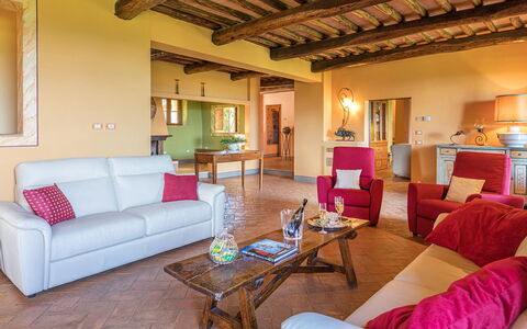 Villa Il Foramasso 10+2: Furniture, Interior Design, Flooring, Wall, Floor, Room, Couch, Wood, Home, Living Room