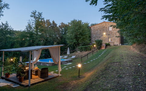 Ai Due Cuori 4: Furniture, Backyard, Outdoor Furniture, Garden, Swimming Pool, Cottage, Shade, Yard, Chair, Estate