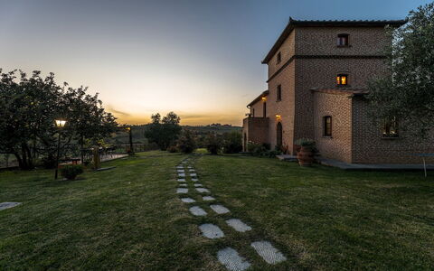 Casale Cinque Valli 8: Landscape, Home, Estate, Lawn, Farmhouse, Landscaping, Yard, Mansion, Backyard, Villa