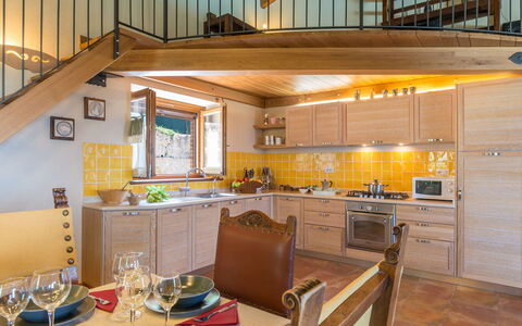 Il Casale del Nonno 8+2: Furniture, Kitchen, Interior Design, Flooring, Countertop, Wood, Floor, Ceiling, Room, Cabinetry