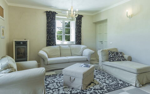 Villa la Corte 6: Furniture, Interior Design, Wall, Couch, Flooring, Floor, Living Room, Room, Ceiling, Textile