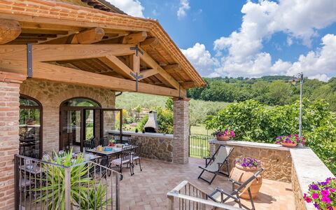 Le Terre di Nunzio 12: Furniture, Outdoor Furniture, Flowerpot, Porch, Patio, Garden, Farmhouse, Cottage, Outdoor Table, Chair