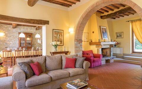 Villa Santa Maria 14: Furniture, Interior Design, Wall, Flooring, Couch, Floor, Wood, Living Room, Ceiling, Home