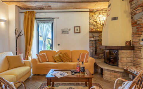 La Colonica 18: Furniture, Interior Design, Wall, Couch, Flooring, Wood, Floor, Room, Chair, Living Room