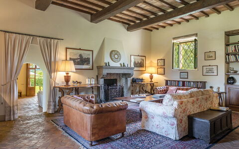 Casale Piattini 10: Wall, Furniture, Home, Architecture, House, Estate, Villa, Mansion, Living Room, Chair