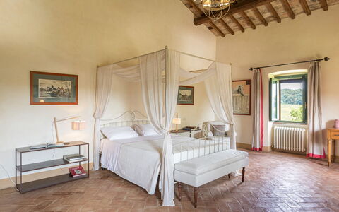 Casale Piattini 10: Furniture, Wall, Interior Design, Flooring, Home, Bed, Linens, Floor, Bedroom, Room