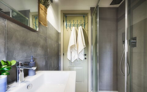 La Vecchia Pieve 8: Bathroom, Plumbing Fixture, Flooring, Interior Design, Floor, Tap, Plumbing, Lighting, Room, Sink