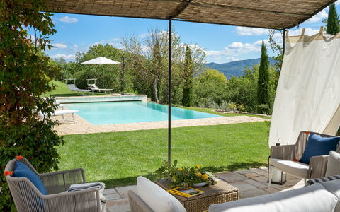 Poggio Novoli 6: Furniture, Outdoor Furniture, Swimming Pool, Chair, Shade, Garden, Eco Hotel, Resort, Backyard, Leisure
