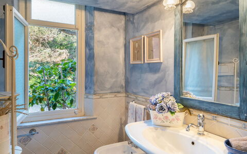 Villa Corallina 12: Wall, Plumbing Fixture, Interior Design, Bathroom, Tap, Bathroom Sink, Plumbing, Sink, Home, Mirror