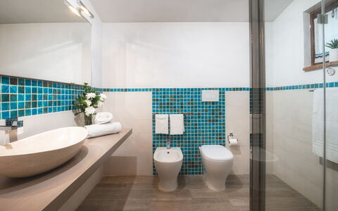 Podere Il Chiesino 8+2: Bathroom, Interior Design, Plumbing Fixture, Flooring, Floor, Bathroom Sink, Tap, Sink, Plumbing, Toilet