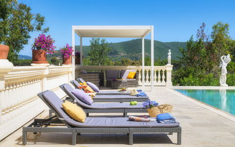 Villa Laconella 8+4: Furniture, Outdoor Furniture, Swimming Pool, Resort, Chair, Flowerpot, Shade, Leisure, Eco Hotel, Houseplant