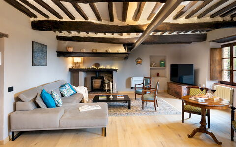 Terra di Siena 14: Furniture, Interior Design, Flooring, Couch, Wall, Wood, Living Room, Room, Table, Floor