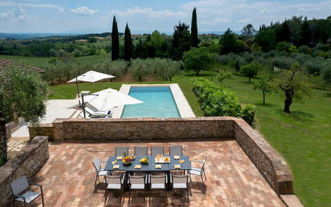 Terra di Siena 14: Furniture, Table, Architecture, Chair, Outdoor Furniture, Kitchen & Dining Room Table, Home, Garden, Land Lot, Estate