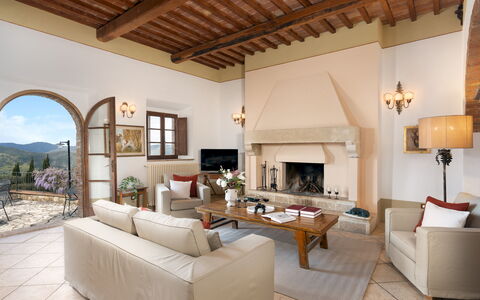 Guado al Sole 26+4: Furniture, Interior Design, Wall, Flooring, Chair, Table, Couch, Floor, Home, Living Room