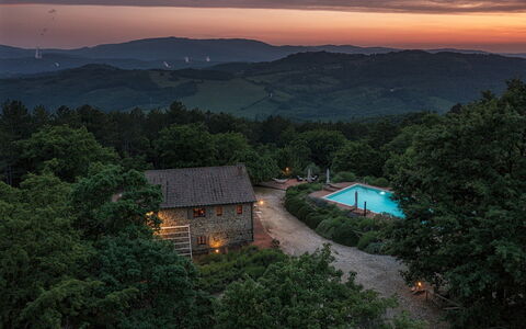 Podere Santa Croce 10: Nature, Landscape, Night, Evening, Hill Station, Cottage, Eco Hotel, Estate, Dusk, Midnight