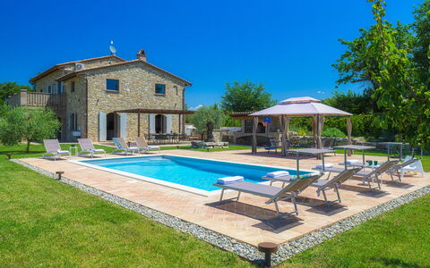 Villa Flaminia 8+2 -: Swimming Pool, Resort, Estate, Farmhouse, Outdoor Furniture, Garden, Villa, Eco Hotel, Chair, Hacienda