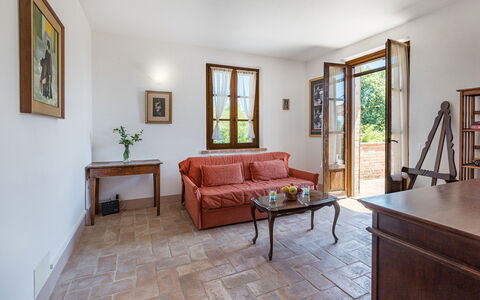 Casa Eusebia 8+2: Furniture, Flooring, Wood, Interior Design, Floor, Table, Chair, Room, Door, Living Room