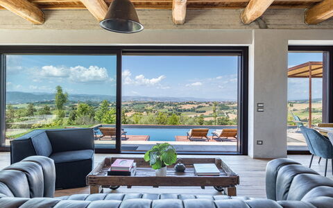 Casale the Place 6+2: Furniture, Chair, Hardwood, Wood Stain, Villa, Living Room, Couch, Farmhouse