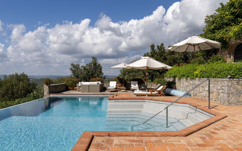 Scandelaia 12: Swimming Pool, Water Feature, Sunlounger, Resort, Flagstone, Eco Hotel, Outdoor Furniture, Landscaping, Estate, Villa