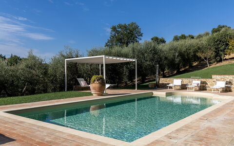 Villa Binetti 7: Swimming Pool, Composite Material, Garden, Water Feature, Landscaping, Shade, Estate, Resort, Backyard, Flagstone