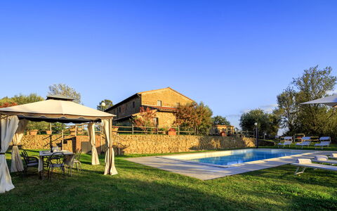 Villa le Tornaie 14: Swimming Pool, Estate, Backyard, Outdoor Furniture, Hacienda, Resort, Garden, Yard, Villa, Farmhouse