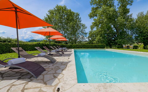 Villa Iside 8: Swimming Pool, Outdoor Furniture, Resort, Sunlounger, Garden, Eco Hotel, Landscaping, Leisure, Umbrella, Chair