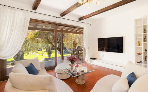 Villa Castiglione 9: Furniture, Interior Design, Flooring, Couch, Floor, Wall, Wood, Living Room, Home, Ceiling