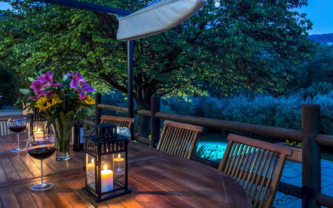 Casa Pippin 8: Furniture, Table, Outdoor Furniture, Chair, Lighting, Outdoor Table, Deck, Garden, Eco Hotel, Patio