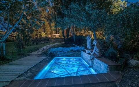 La Leopoldina 6: Blue, Swimming Pool, Water Feature, Garden, Reflection, Backyard, Resort, Landscaping, Design, Eco Hotel