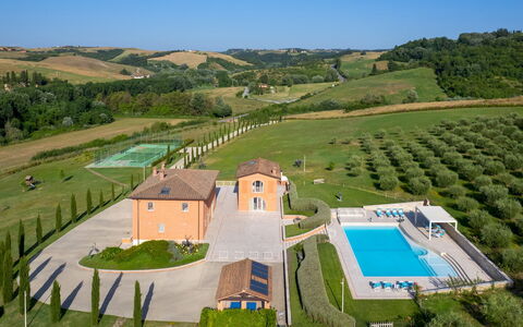 Podere Terranuova 10+2: Swimming Pool, Estate, Leisure, Resort, Lawn, Hacienda, Villa, Farmhouse, Yard, Landscaping